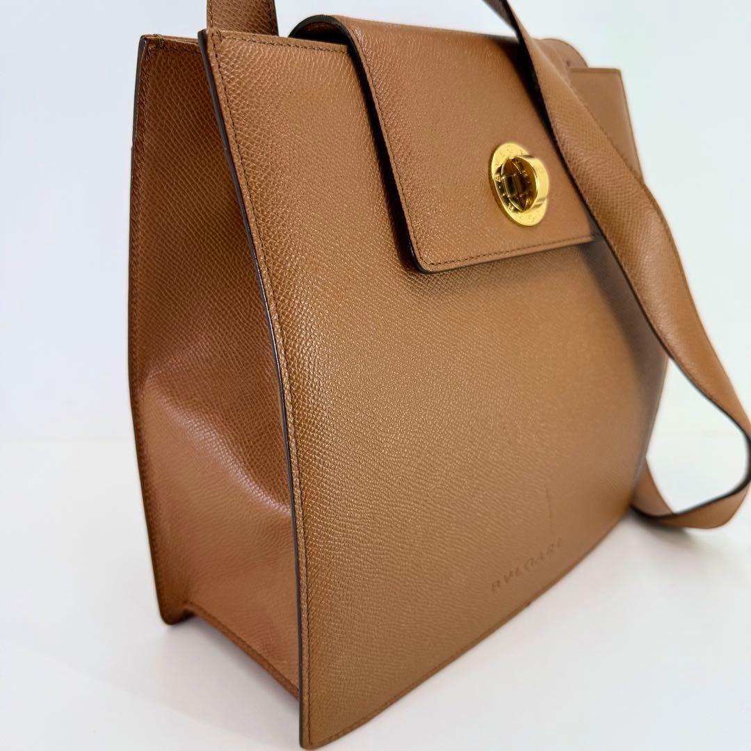 ブルガリ　BVLGARI レザー　ショルダーバッグ　ブラウン　225