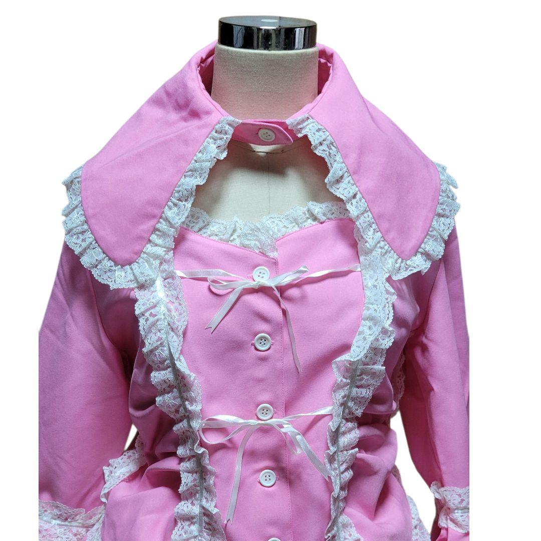 【美品】Good Lockピンク 大えりゴスロリロリータ上下セットYコスプレ衣装