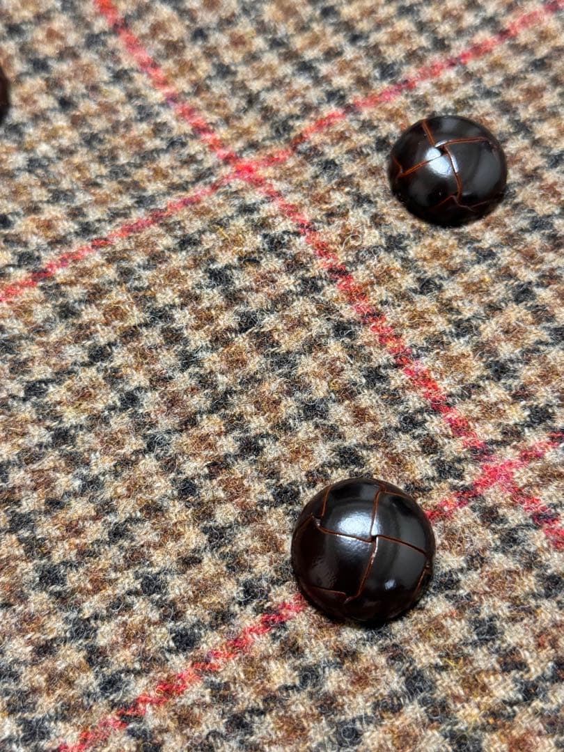 【セール】ベージュ タートルネック チェック柄スカート セット