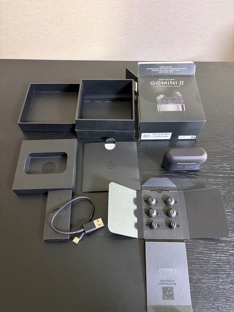 完全ワイヤレスイヤホン Gemini II MATTE BLACK LR161