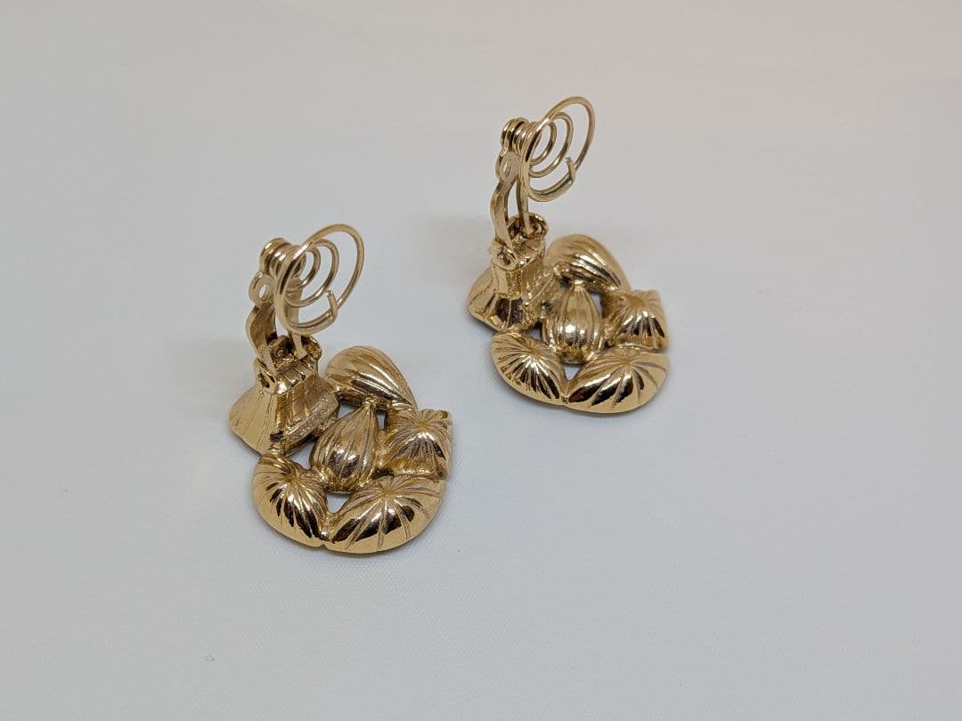 ヴィンテージ イヴ・サンローラン ブローチ イヤリング セット ハートモチーフ