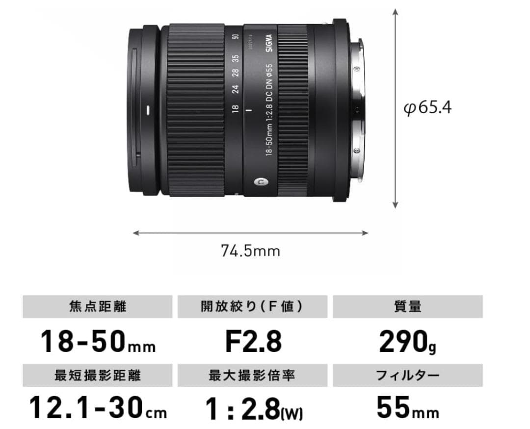 Sigma18-50mm F2.8 Eマウント Contemporary