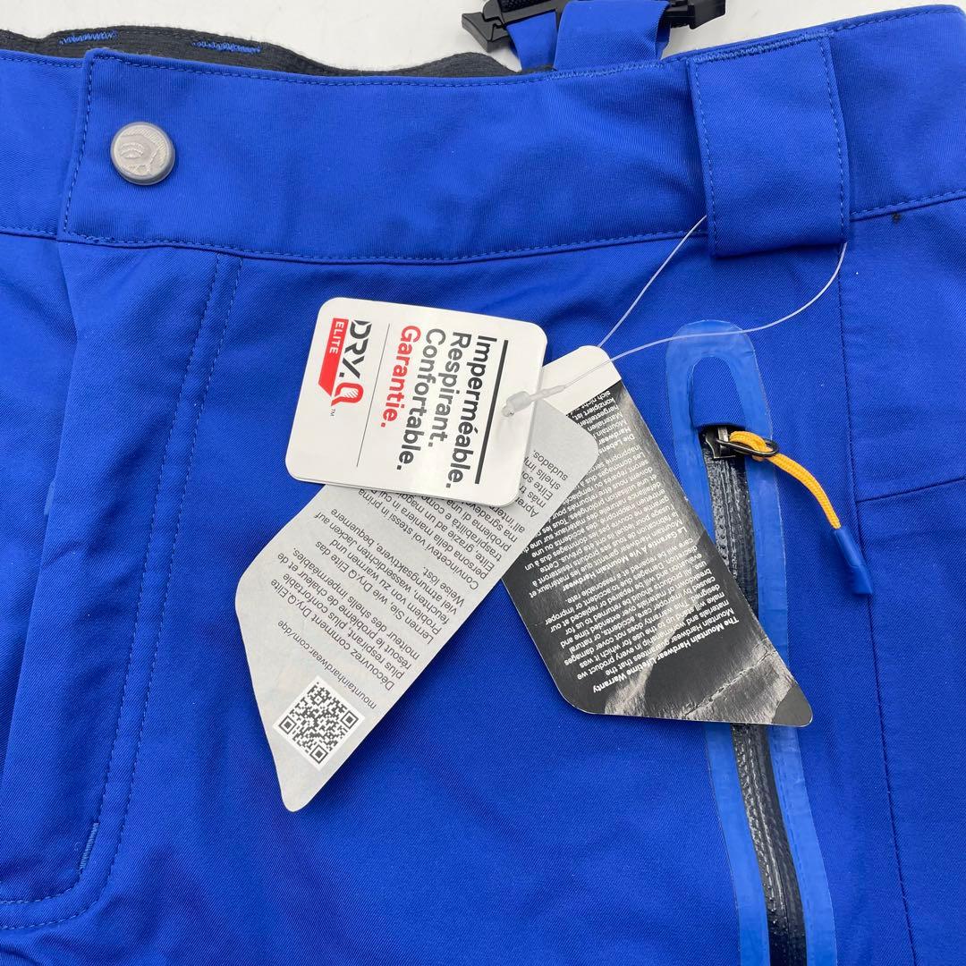 【新品未使用タグ付き】mountain hardwear ビブパンツ　M 青