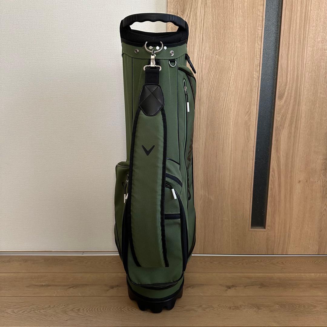 美品 CALLAWAY キャディバッグ 9.5型 スタンド カーキ SS22JM