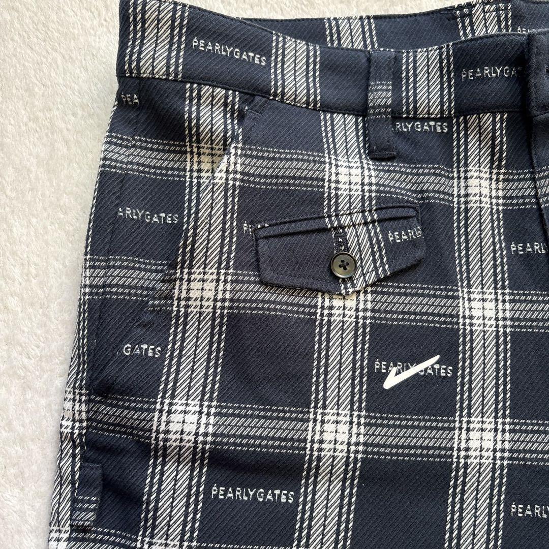 新品タグ付　 パーリーゲイツ 2024年　近年 ストレッチハーフパンツ チェック