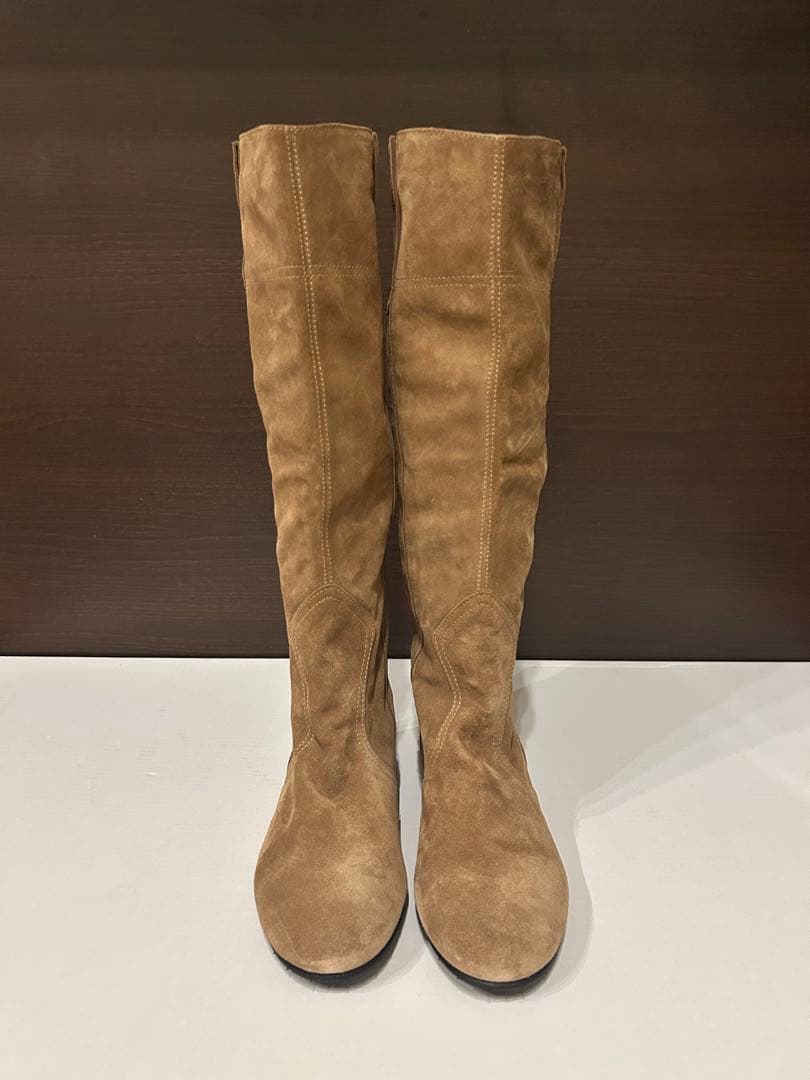 新品 ファビオルスコーニ 38 FABIO RUSCONI キャメルロングブーツ