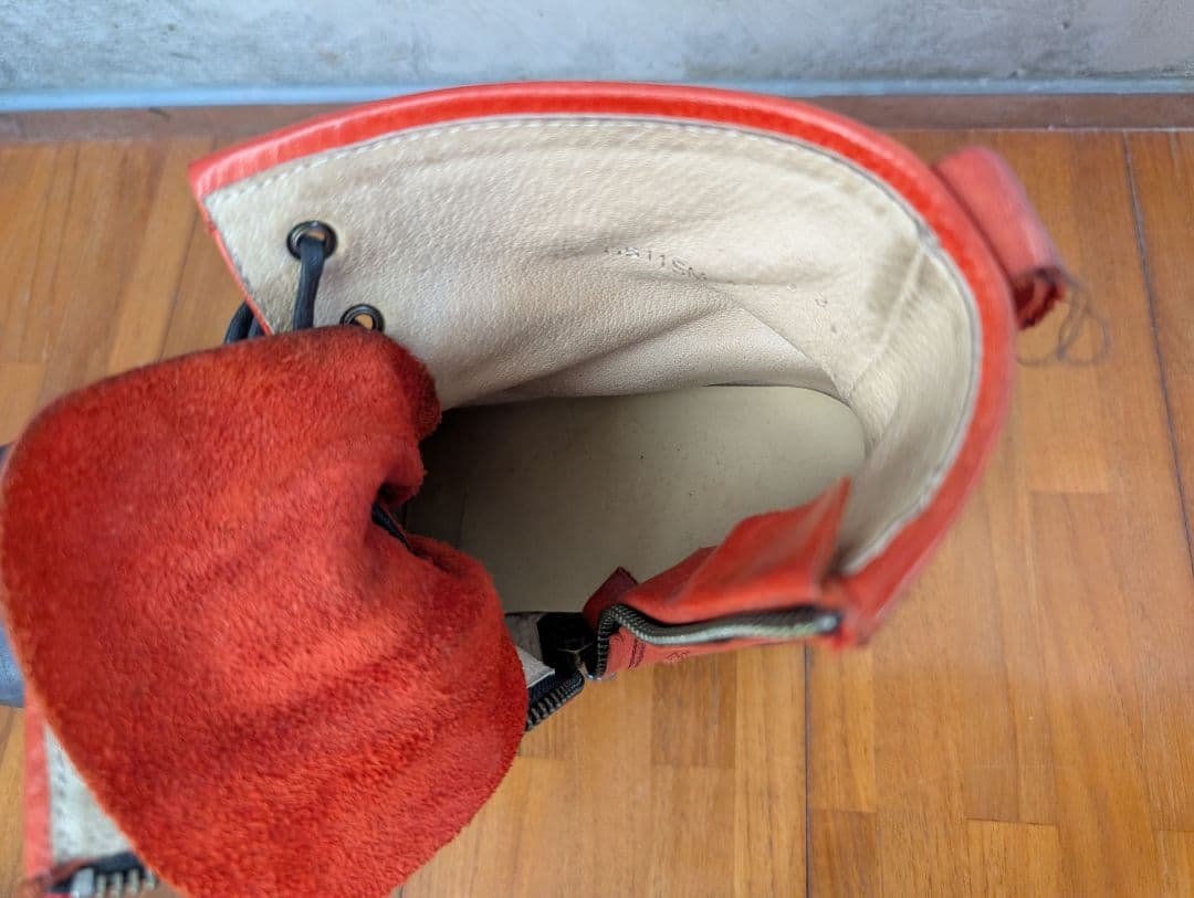 日本製 glamb Anarchy boots 赤