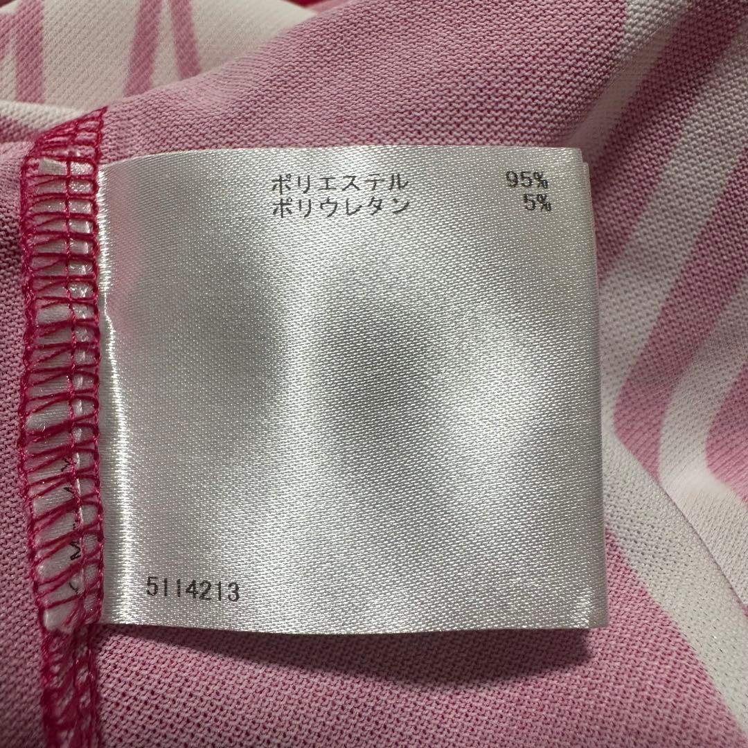 【マンシングウェア】ゴルフウェア ホワイト ピンク Lサイズ ハーフジップ