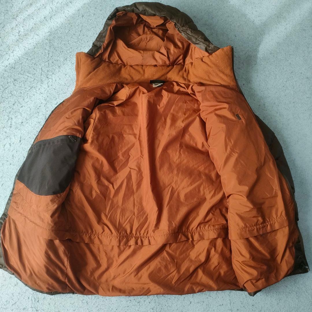 Patagonia ダウンジャケット ブラウン メンズS フーデッド パイプ
