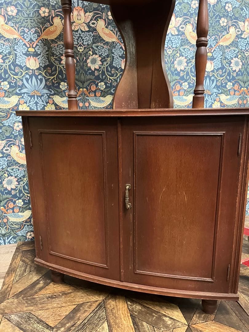 コーナーラック キャビネット 昭和レトロ 飾り棚 インテリア 当時物