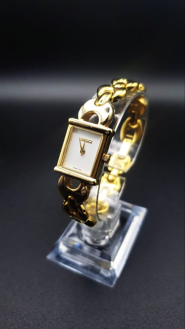 y*a様 【稼働品】箱付き。　グッチ　GUCCI 1800L 。 クォーツ ホワ