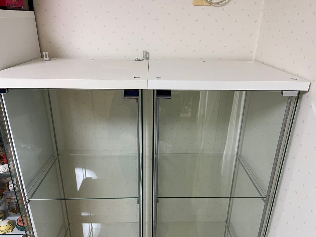 【引き取り限定】IKEA イケア デトルフ 2台 ガラスケース ラック