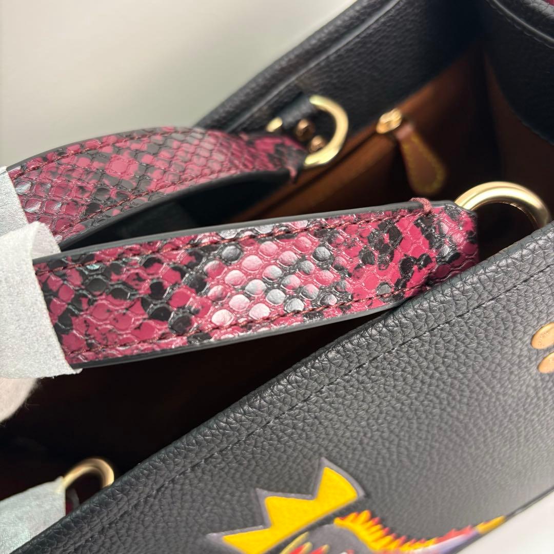 【COACH】 タグ有り バスキア コラボ ショルダーバッグ 2way ブラック