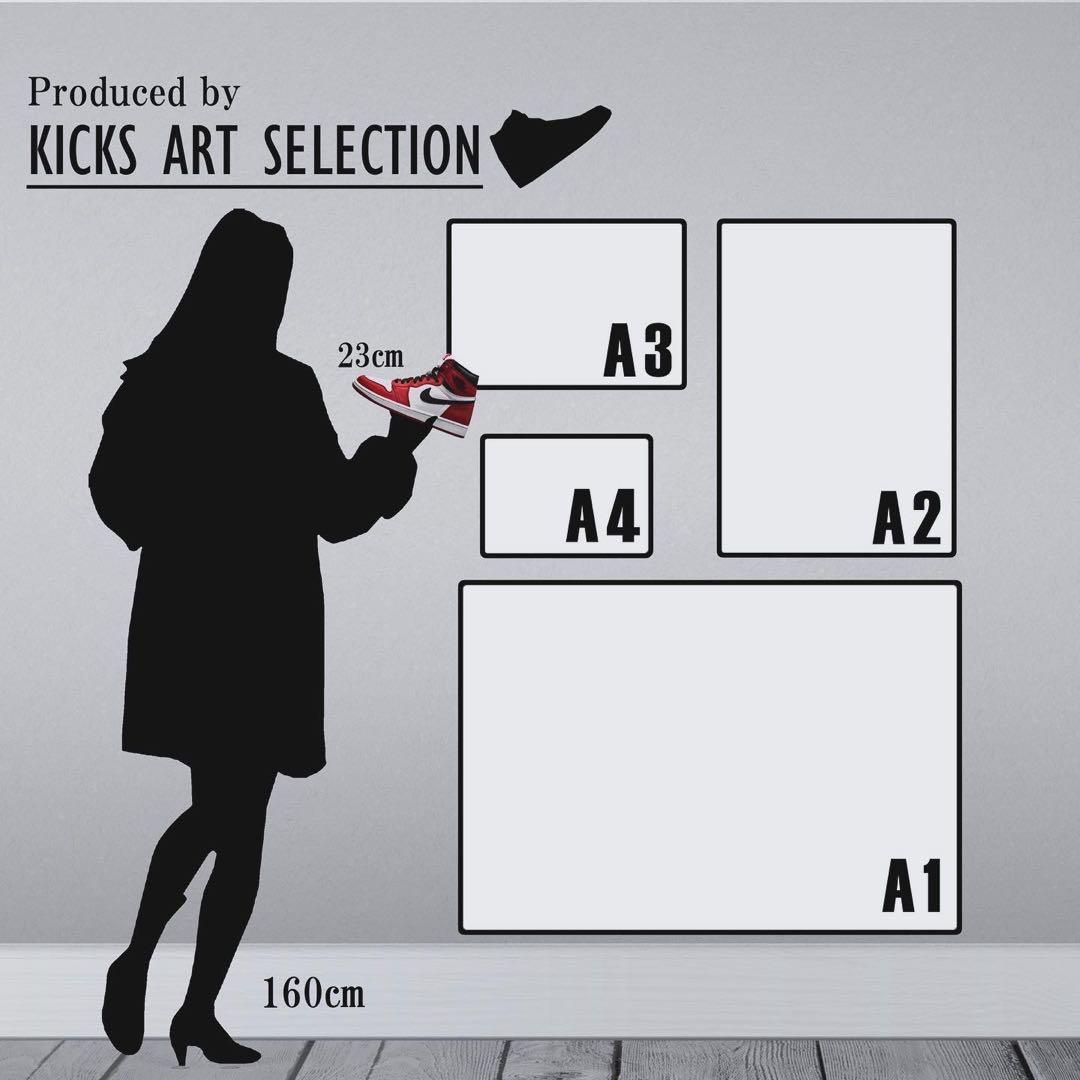 エアジョーダン1 シカゴ kyneバックサイドワークス/スニーカーアートポスター