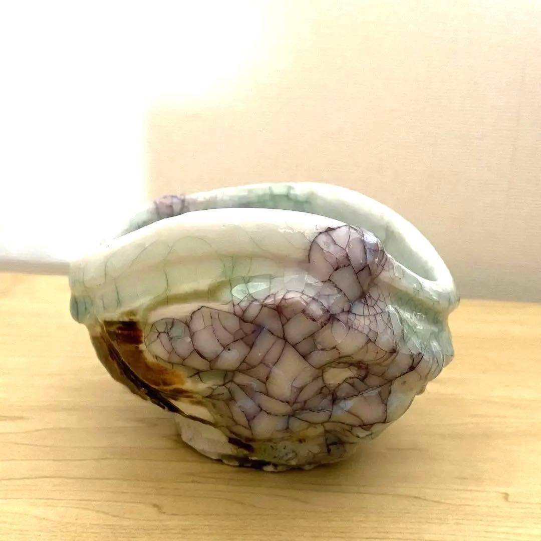 氏家昂大 漆貫入彩白磁ぐい呑