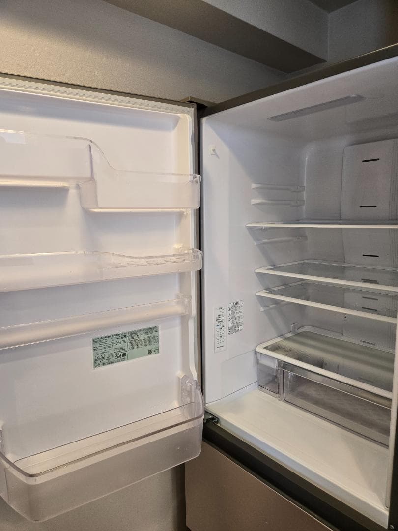 日立 冷蔵庫 幅60cm 375Lシャンパン R-V38RVL N 3ドア左開き