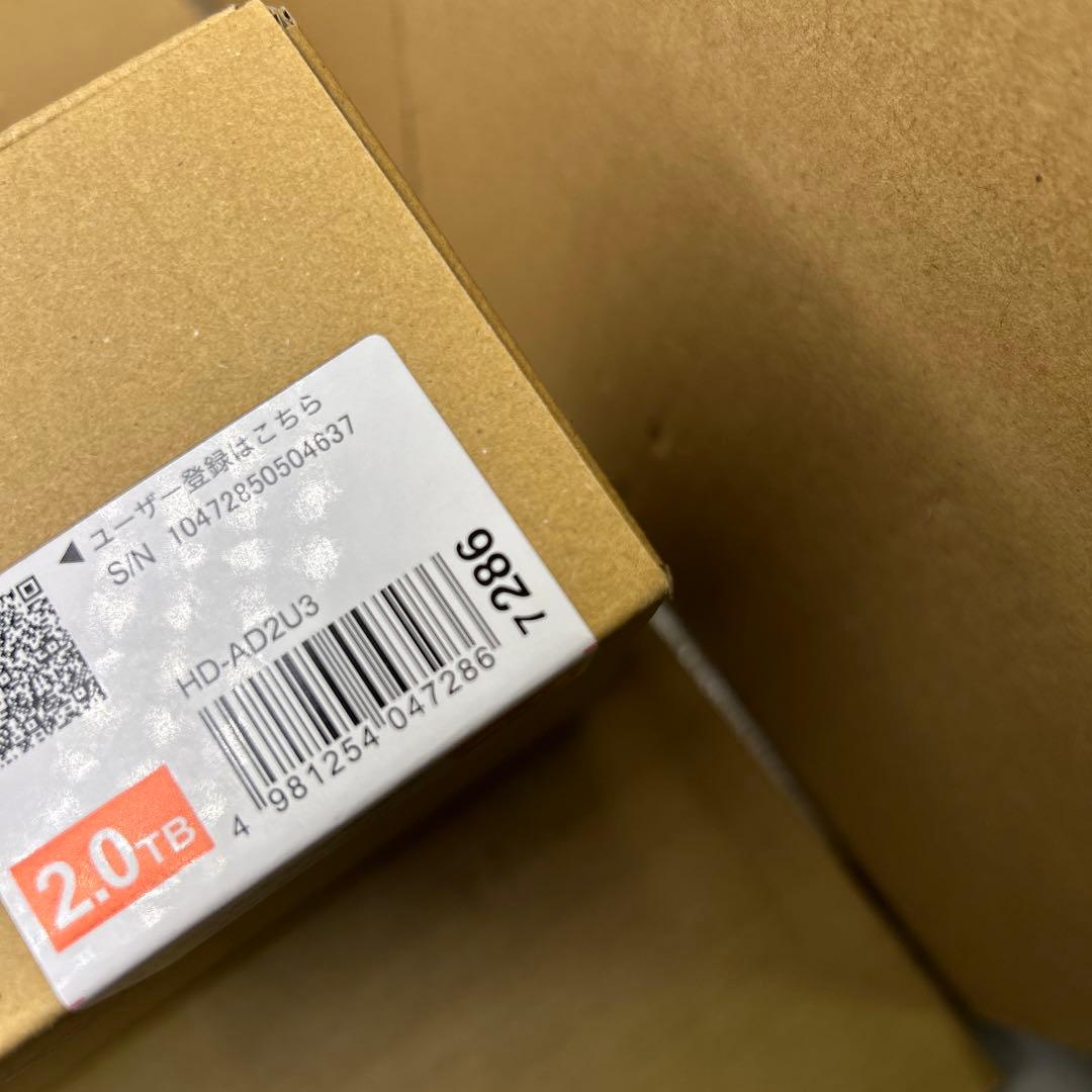 バッファロー 外付けハードディスク 2TB HD-AD2U3