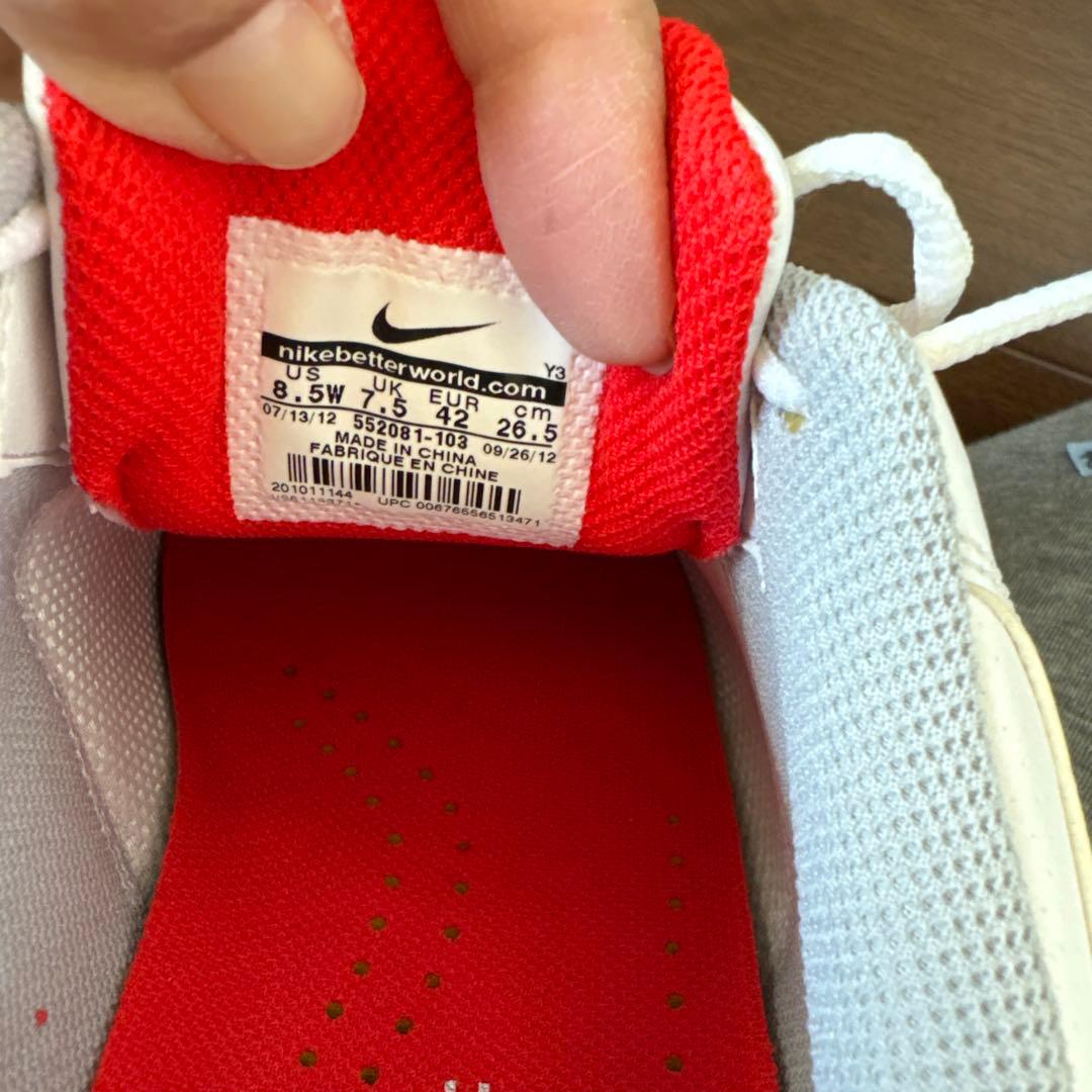 Nike ゴルフシューズ ホワイト/レッド　26.5㎝