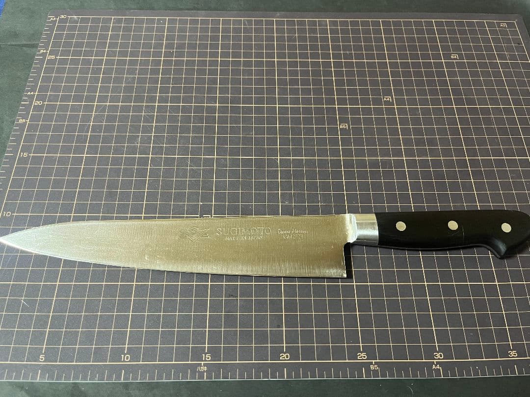 東京杉本 牛刀包丁 CM鋼 刃渡り24cm 包丁 手研済み