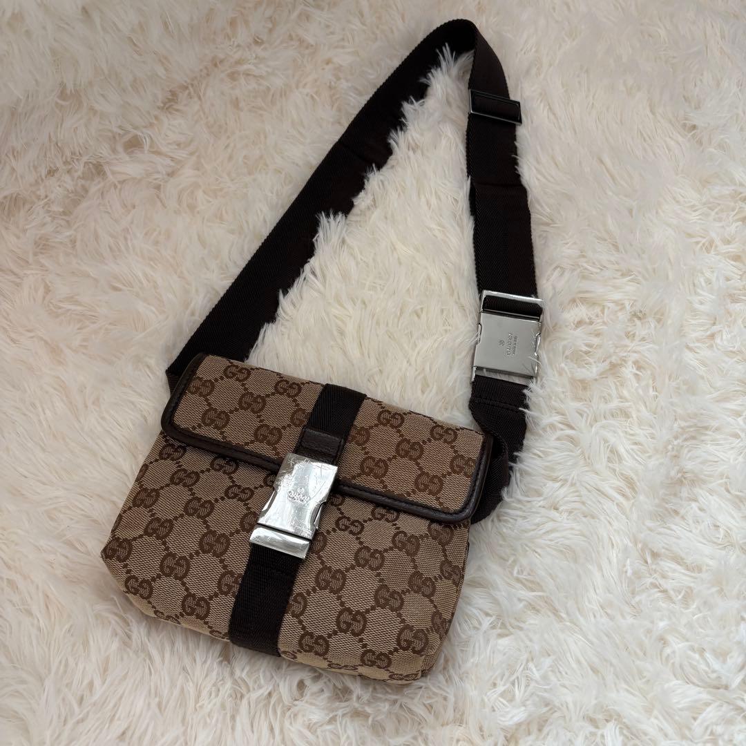 美品✨GUCCI グッチ ウエストバッグ ウエストポーチ GGキャンバス