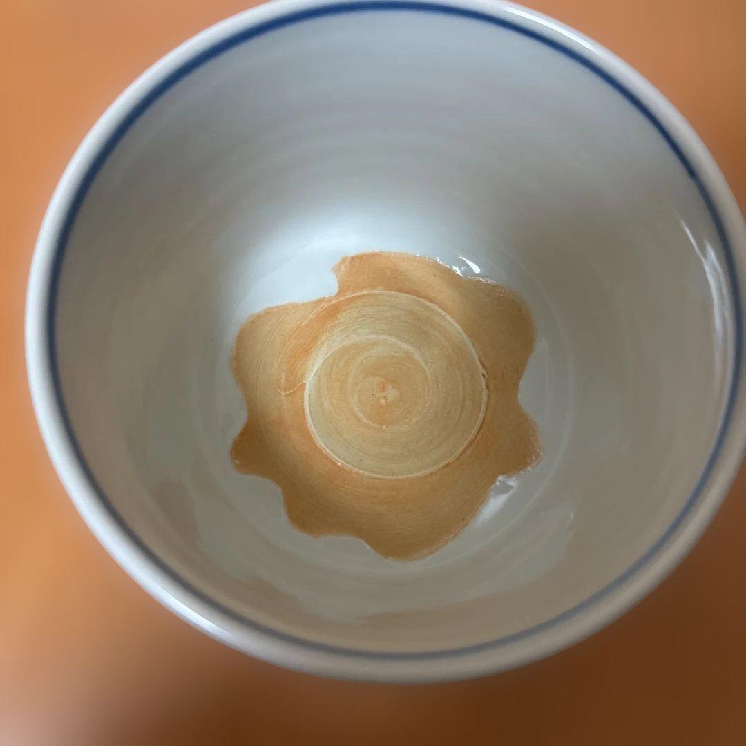 京焼徳泉作龍と雲模様の茶碗