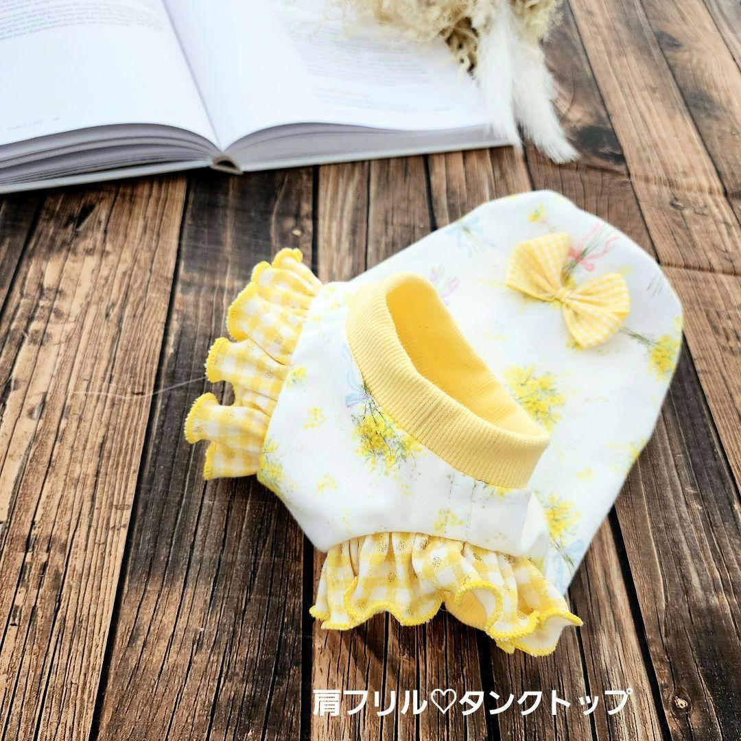 オーダー受付❤ミモザブーケ♡タンクトップ♡ワンピース♡ハンドメイド犬服