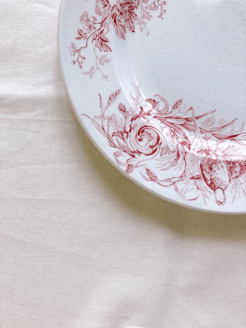 フランスアンティーク　LUNEVILLE chasseシリーズ　ディナー皿②