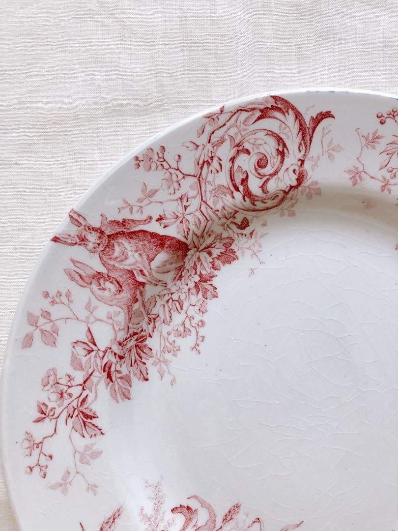 フランスアンティーク　LUNEVILLE chasseシリーズ　ディナー皿②