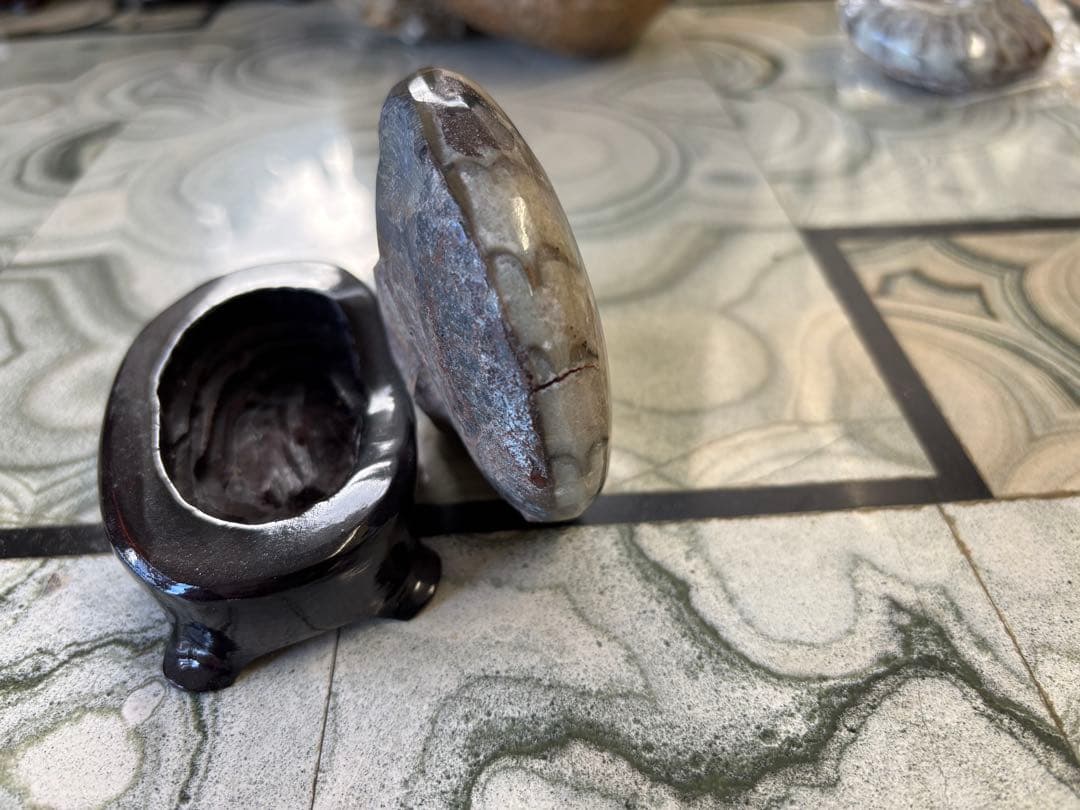 オーム貝　ゴニアタイト　アンモナイト　鉱石　化石　デヴォン紀中期