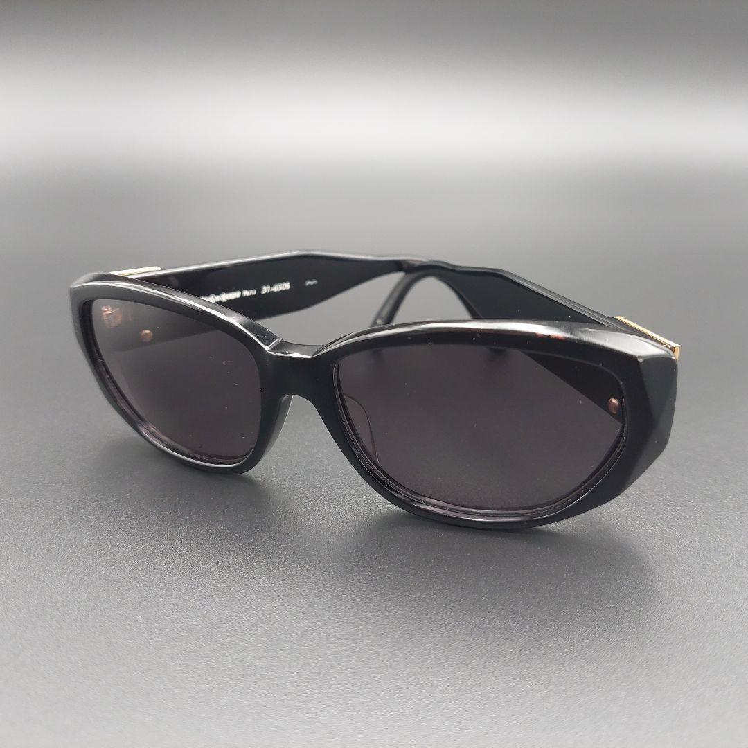 【大人気】 イヴサンローラン　サングラス　 キャットアイ　金ロゴ　黒　良品　希少