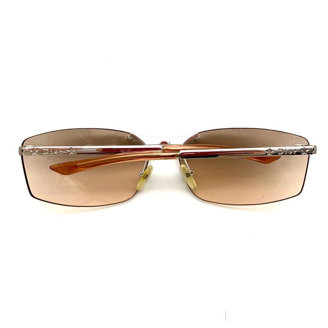 クリスチャンディオール サングラス メタル ピンクブラウン シルバー 71027