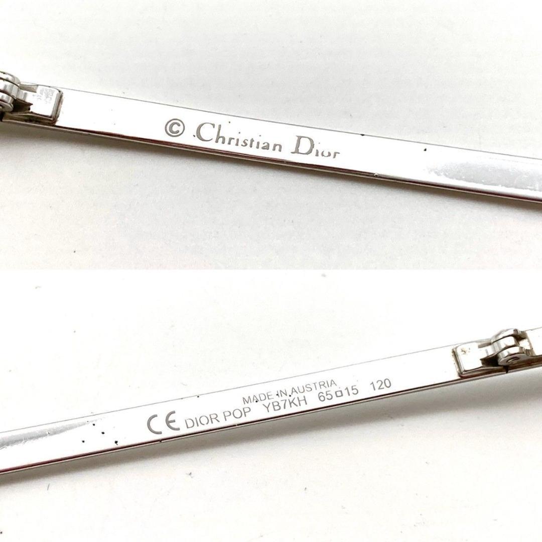 クリスチャンディオール サングラス メタル ピンクブラウン シルバー 71027