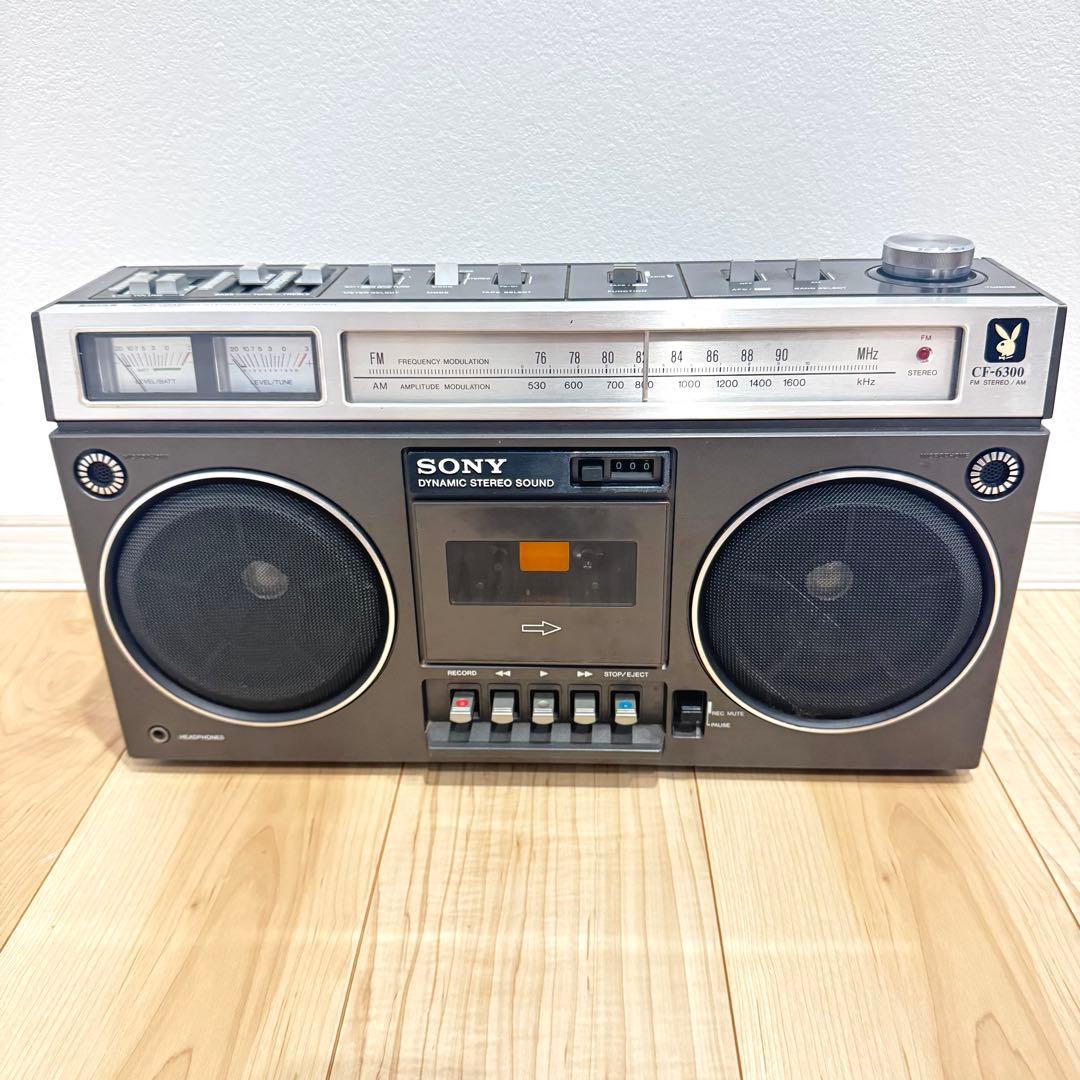 【希少】 SONY ラジカセ CF-6300 動作品 カセットデッキ
