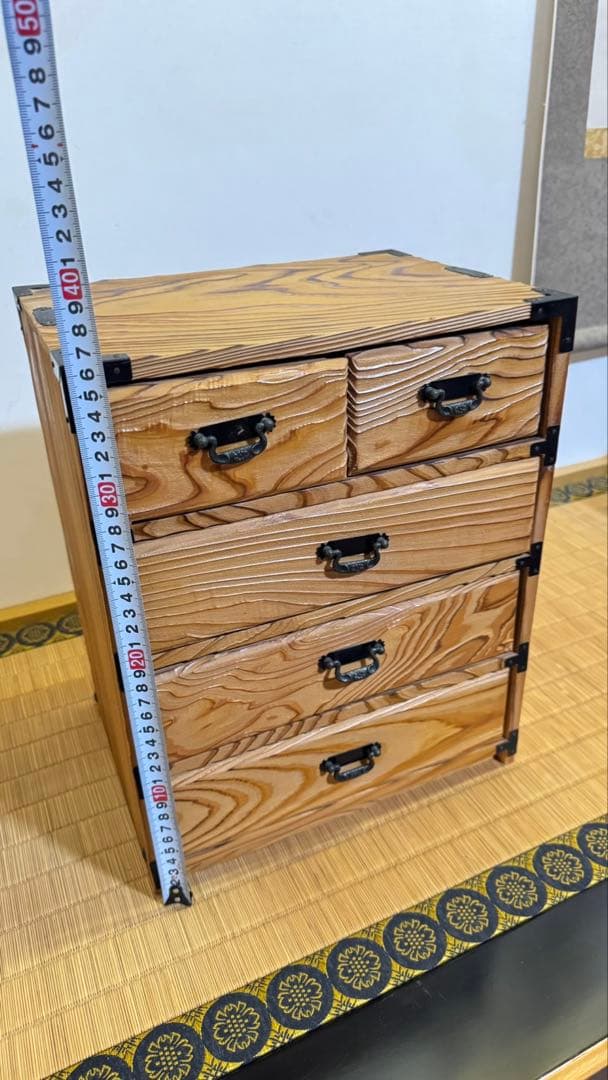木製和風タンス 引き出し5つ