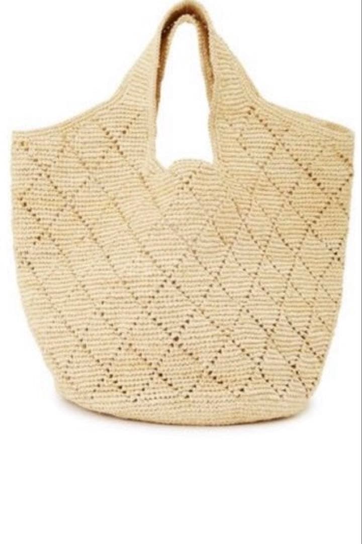 human woman／【ＩＶＡＨＯＮＡ】ラフィアトートバッグ