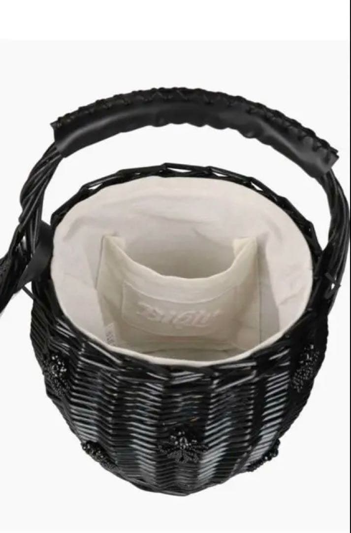 Bibiy ブラック かごバッグ