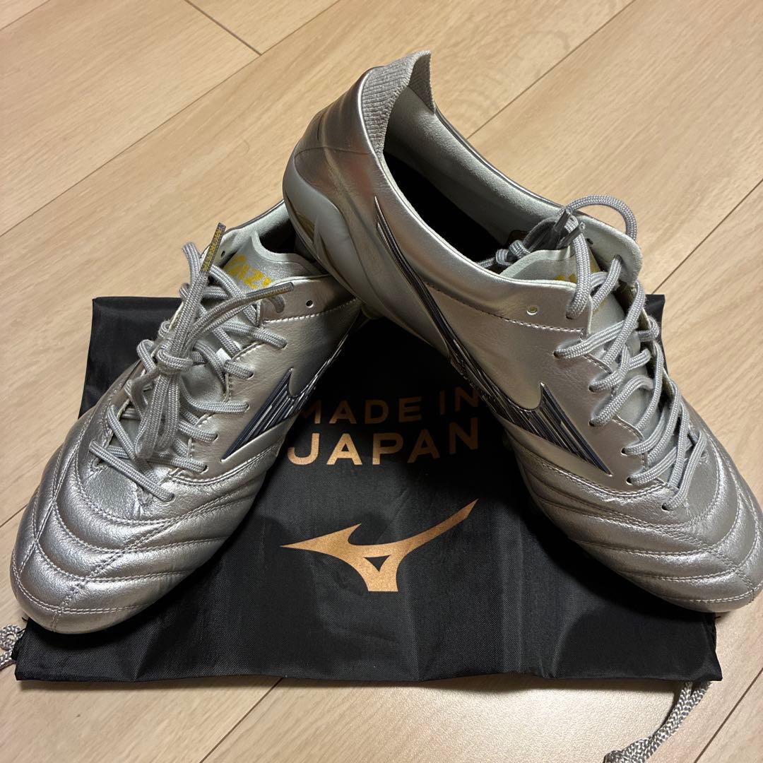 ミズノ モレリアネオ4 Japan 26.5㎝ シルバー サッカースパイク