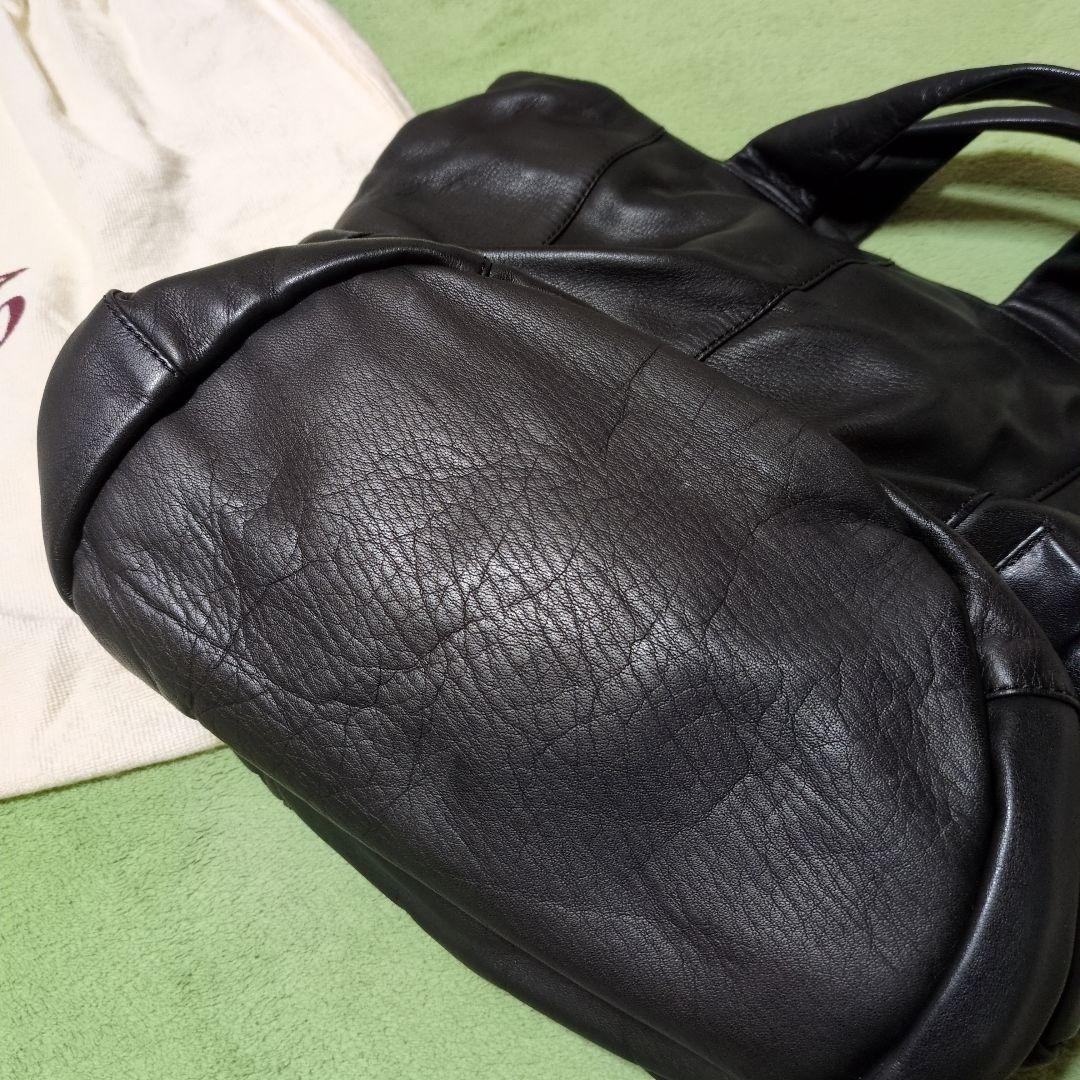 再値下げしました！カワカワ（kawa-kawa） 黒レザーハンドバッグ