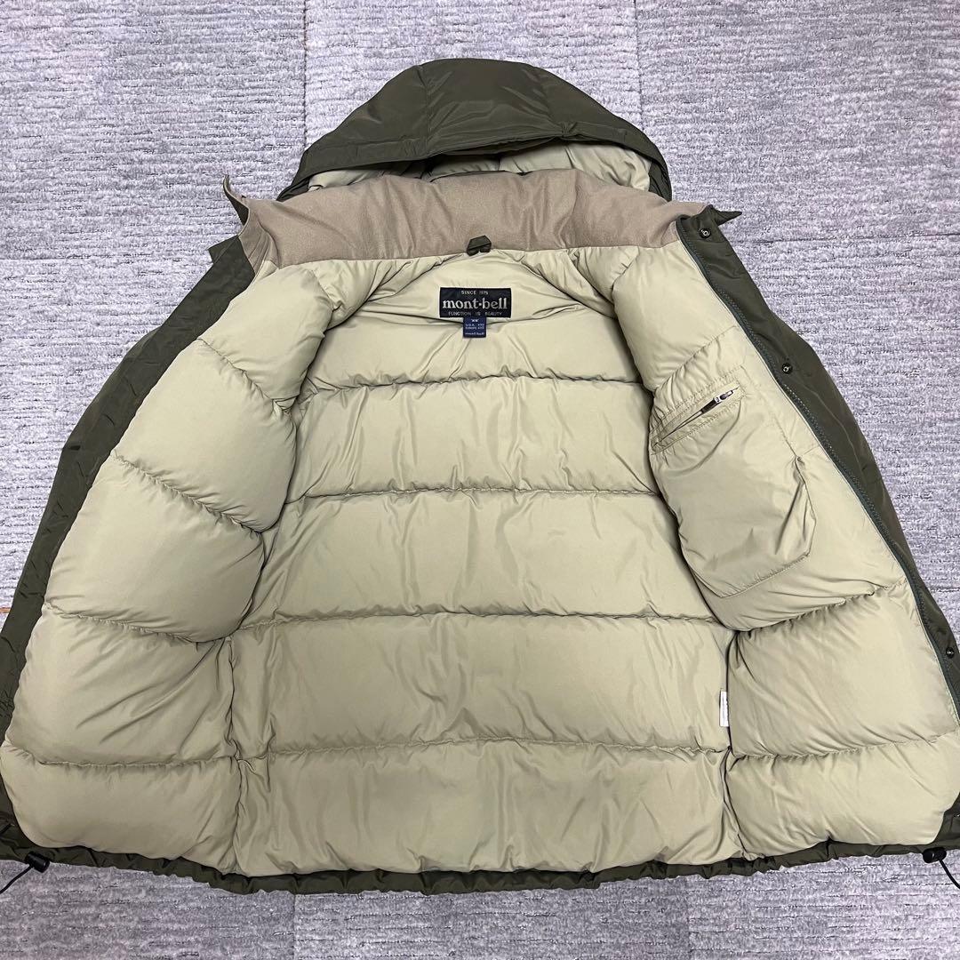 美品 希少レア モンベル ローガンダウンパーカ カーキ XSサイズ 旧モデル