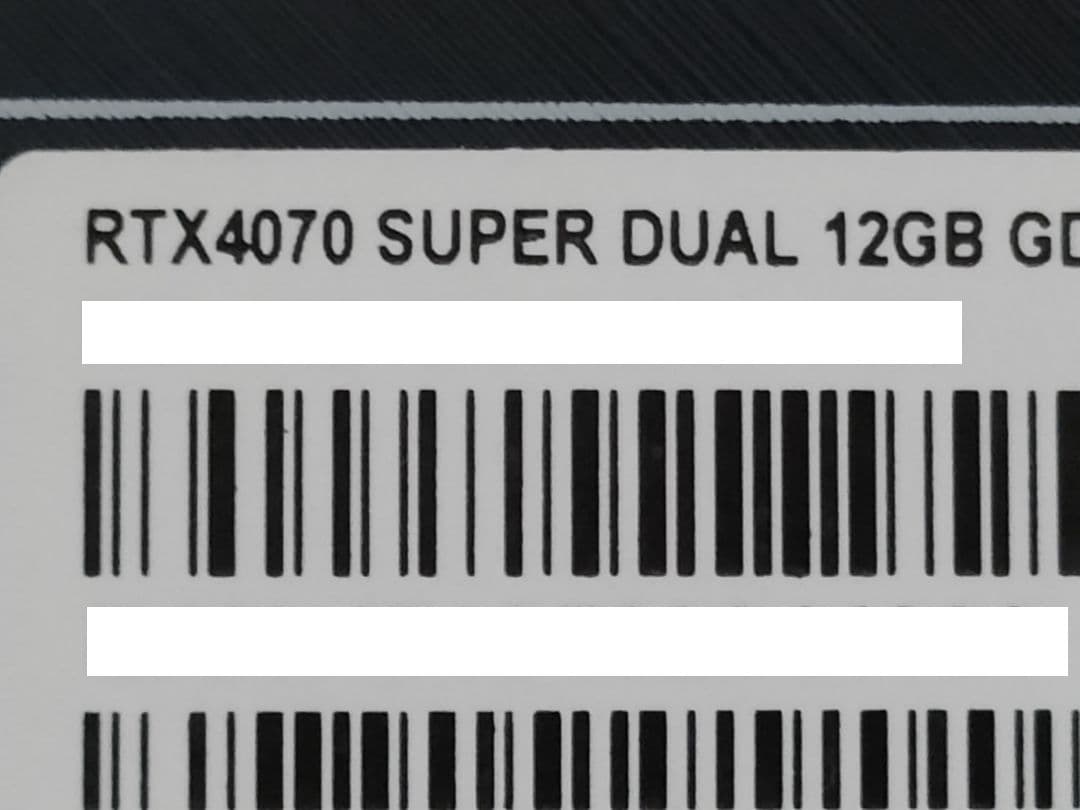 z*a様 Palit GeForce RTX4070Super 12GB DUA