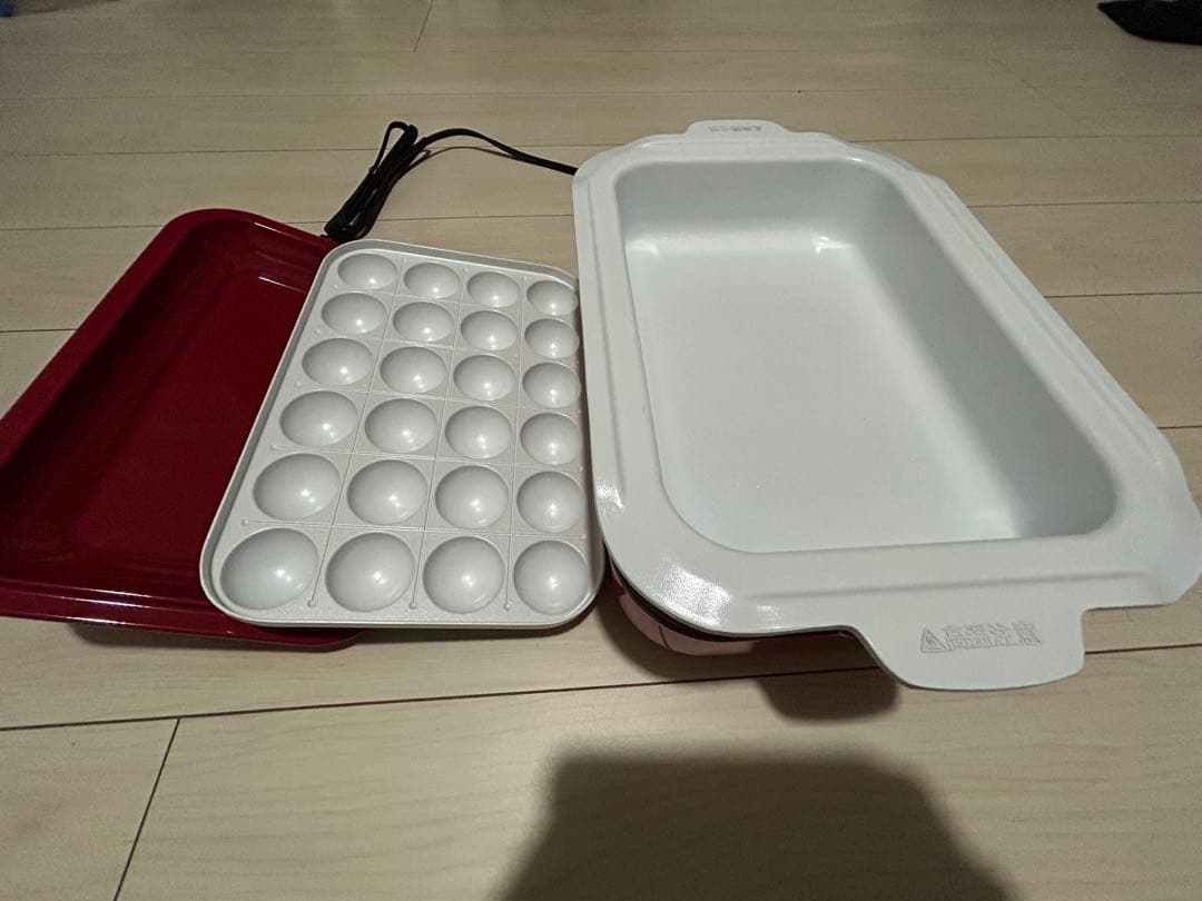 ALPHA ホットプレート 赤 たこ焼きプレート付き　値段交渉可能