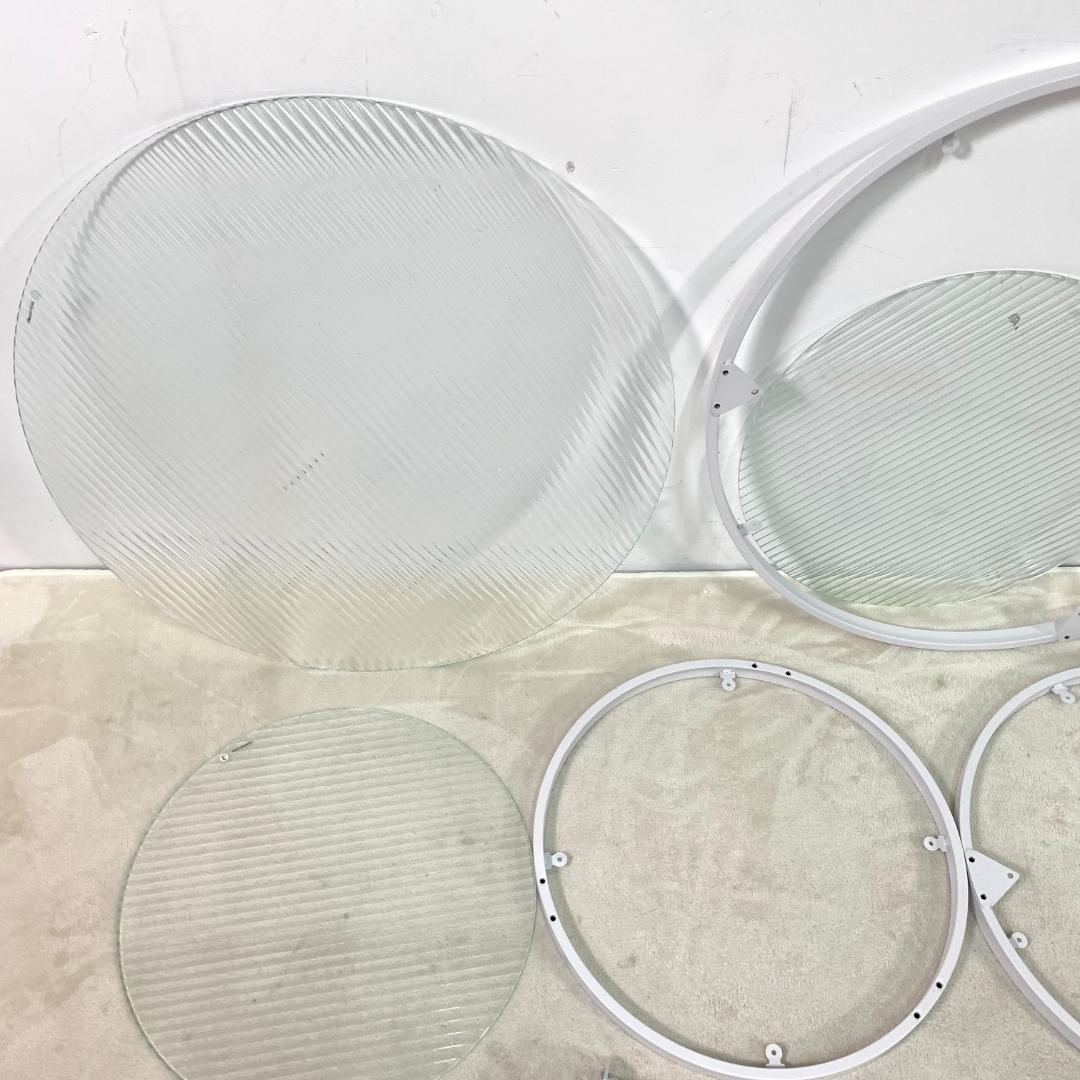 新品　ガラステーブル 2点セット センターテーブル ガラス天板1711-160