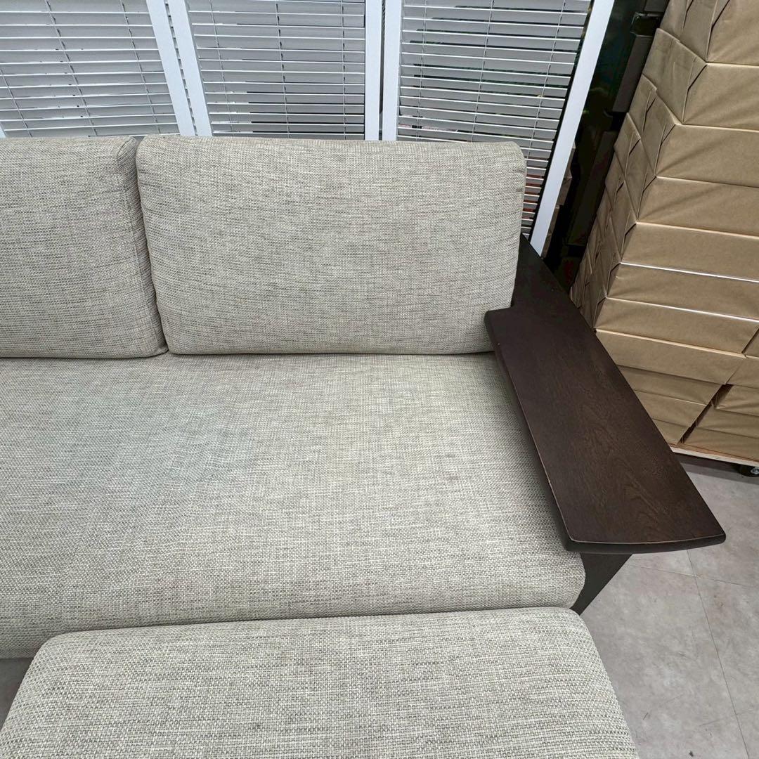 カリモク ディレトーレ 3人掛けソファ オットマン付