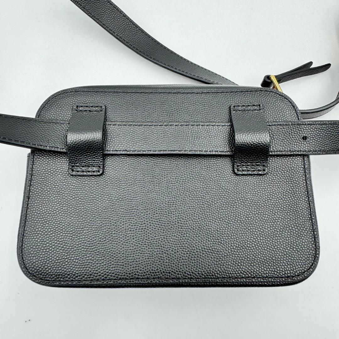 未使用品✨FURLA ウエストバッグ　ブラック　レザー