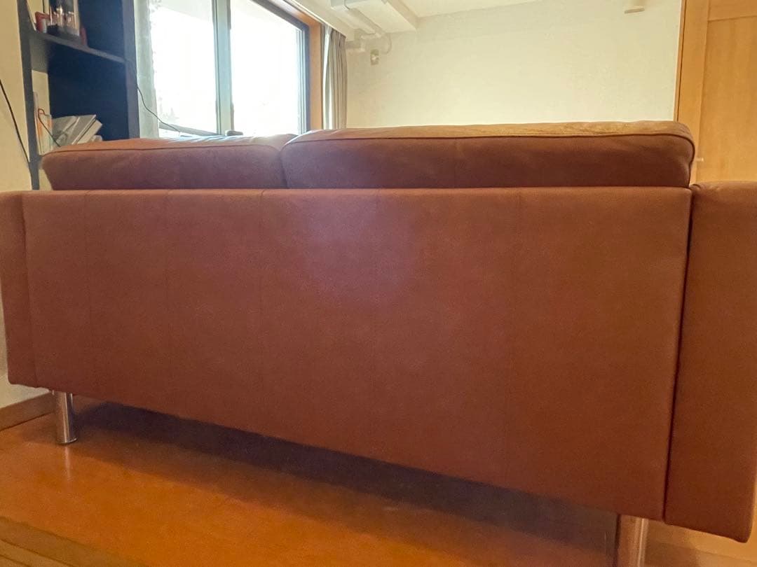 IKEAレザー2人掛けソファ