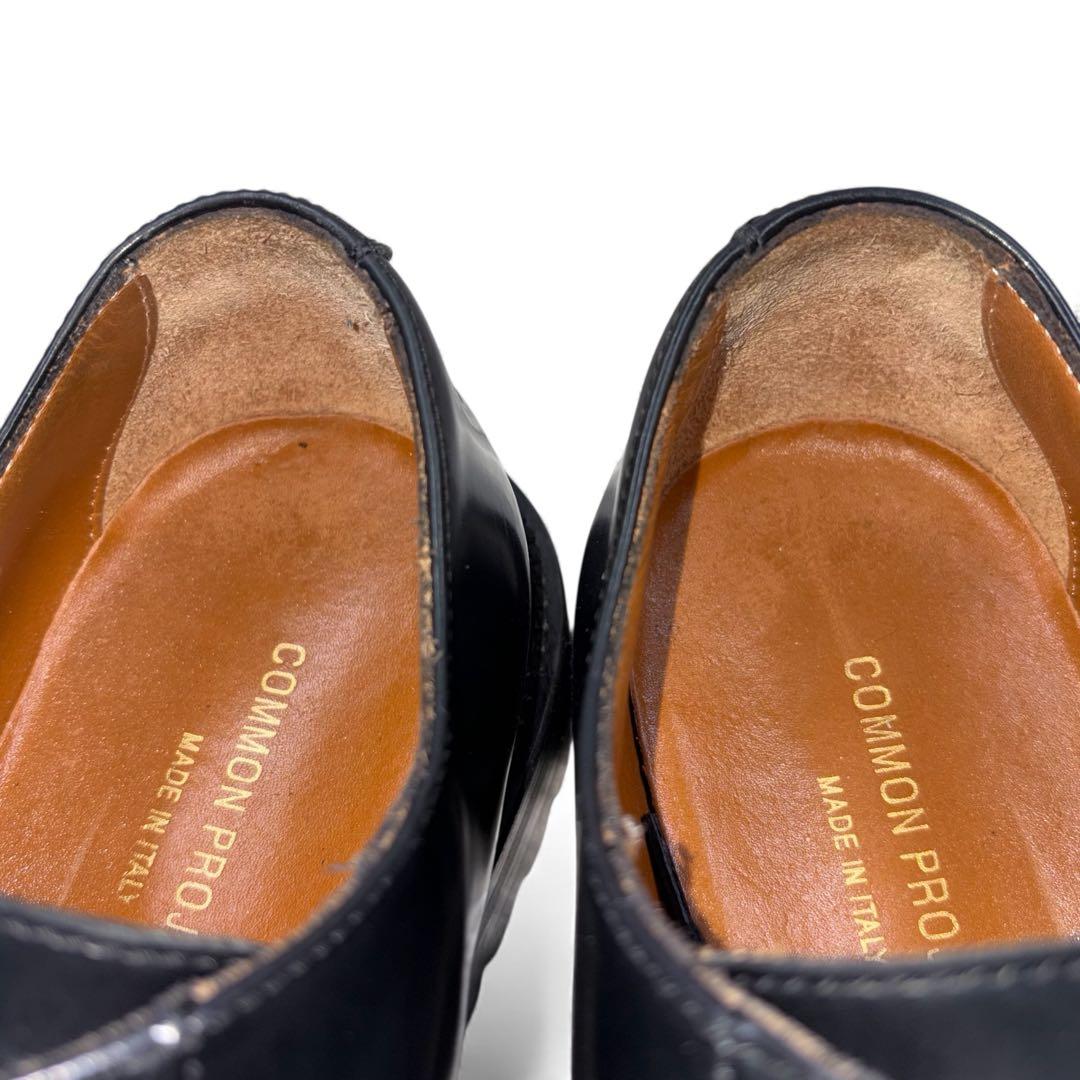 美品 コモンプロジェクト ダービーシューズ 革靴 39 ブラック カーフレザー