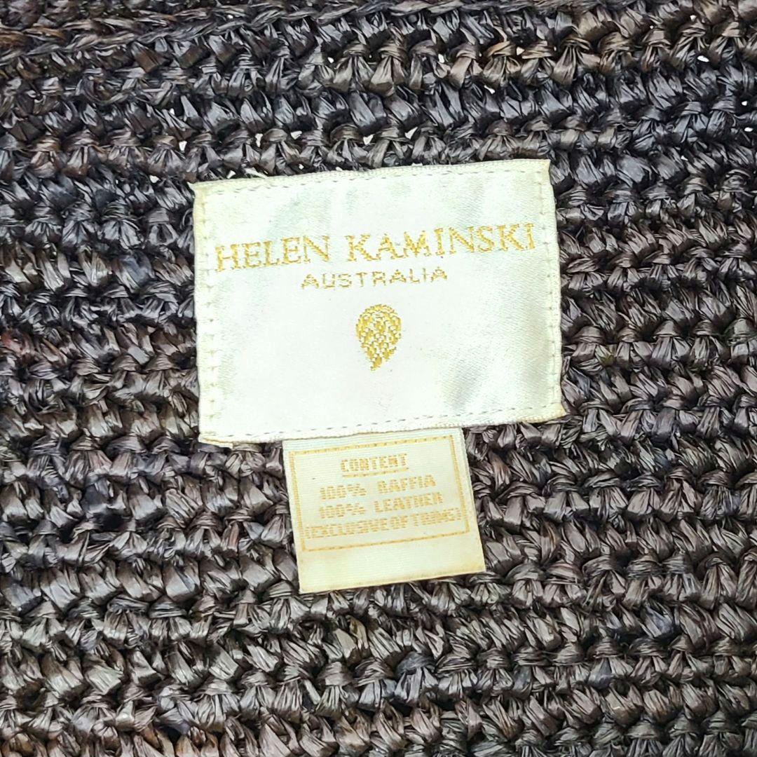 【人気】　ヘレンカミンスキー　かごバッグ　トート　ラフィア　バケツ型　ブラウン