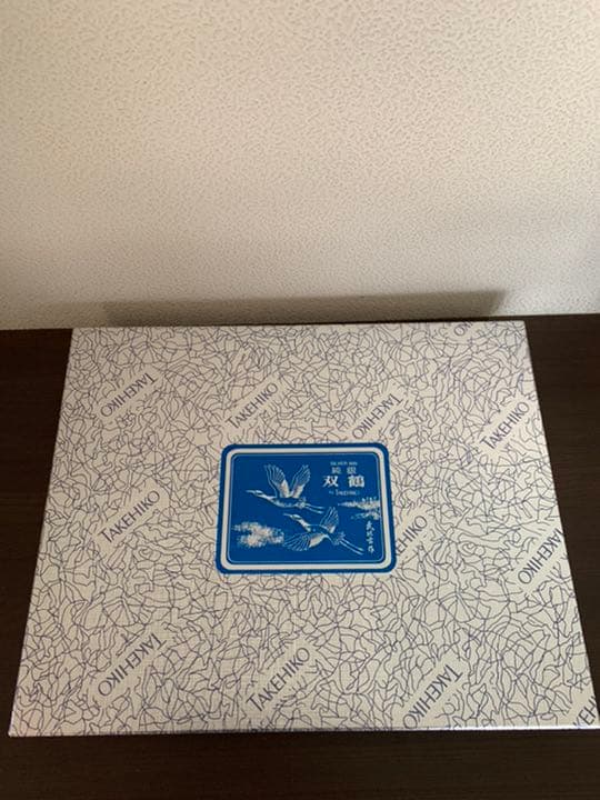 純銀双鶴　武比古作　飾り額