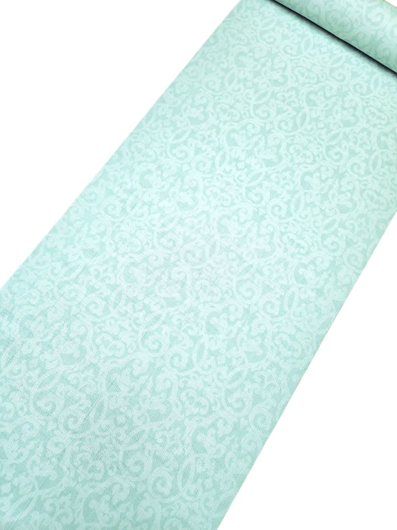 新品JAPANMODE 浴衣反物東レセオαポリ　ダマスクオパールグリーン　日本製