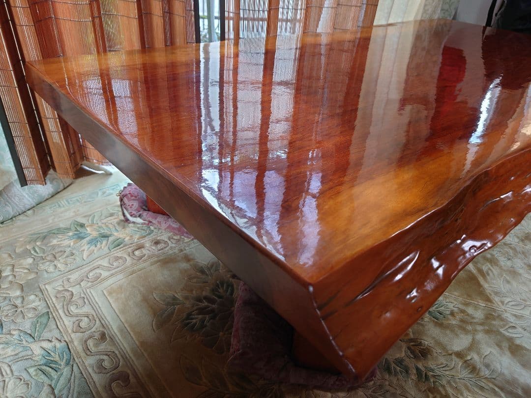 座卓 無垢材 テーブル 光沢仕上げ